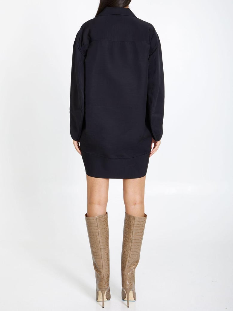 wool blend short dress by Selfnex