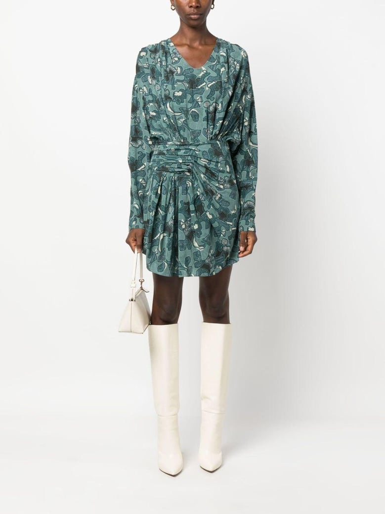 fontana printed short dress by Selfnex