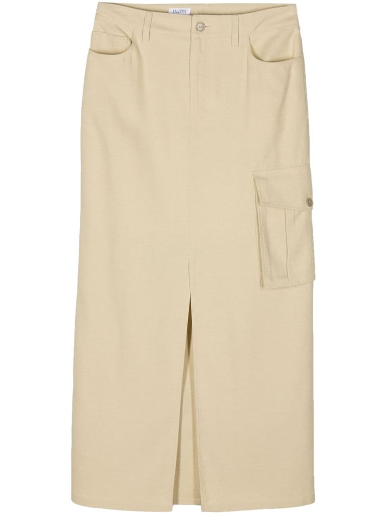 crepe cargo skirt by Selfnex