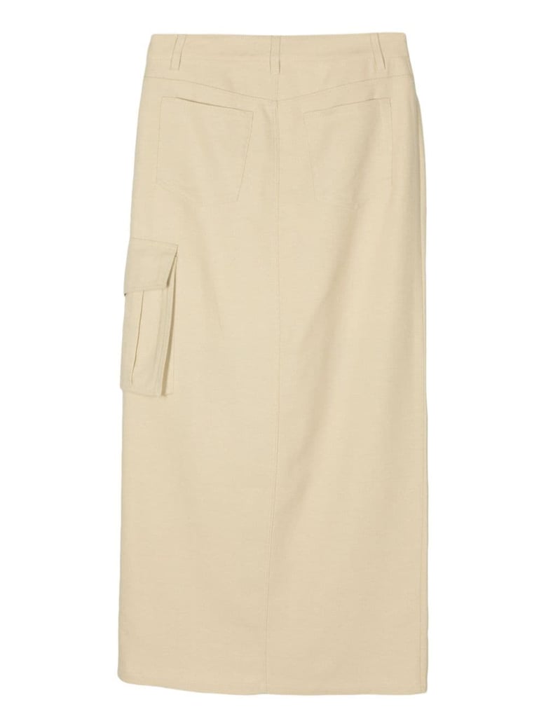 crepe cargo skirt by Selfnex