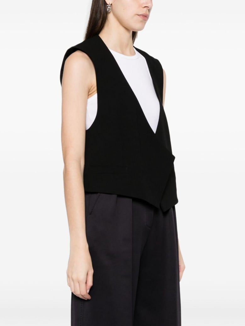 wool sleeveless jacket by Selfnex