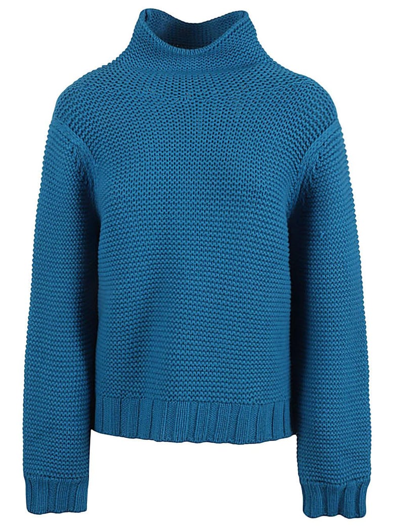 wool blend high neck jumper by Selfnex