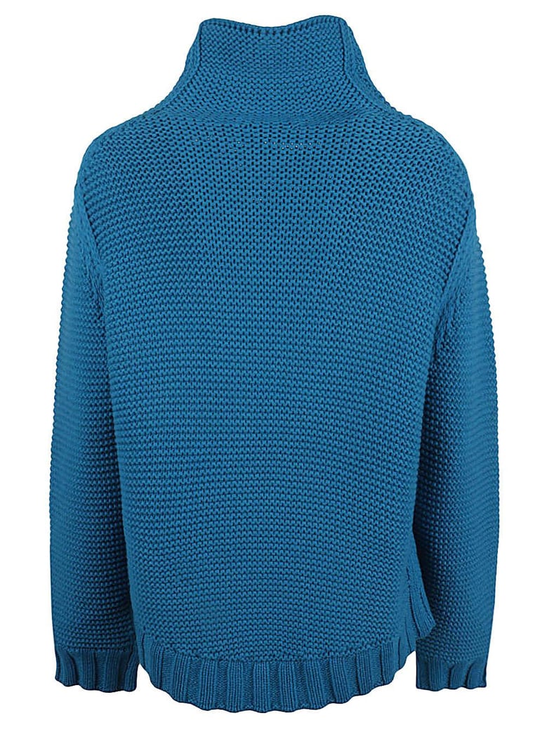 wool blend high neck jumper by Selfnex
