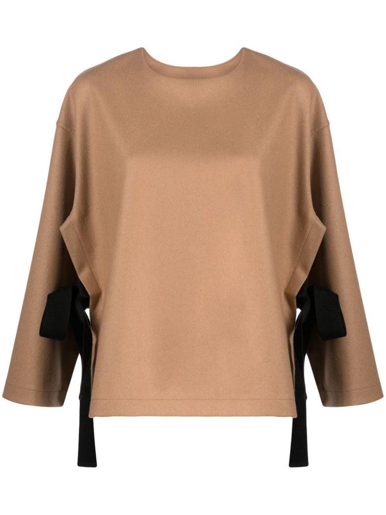 nara wool blend blouse by Selfnex