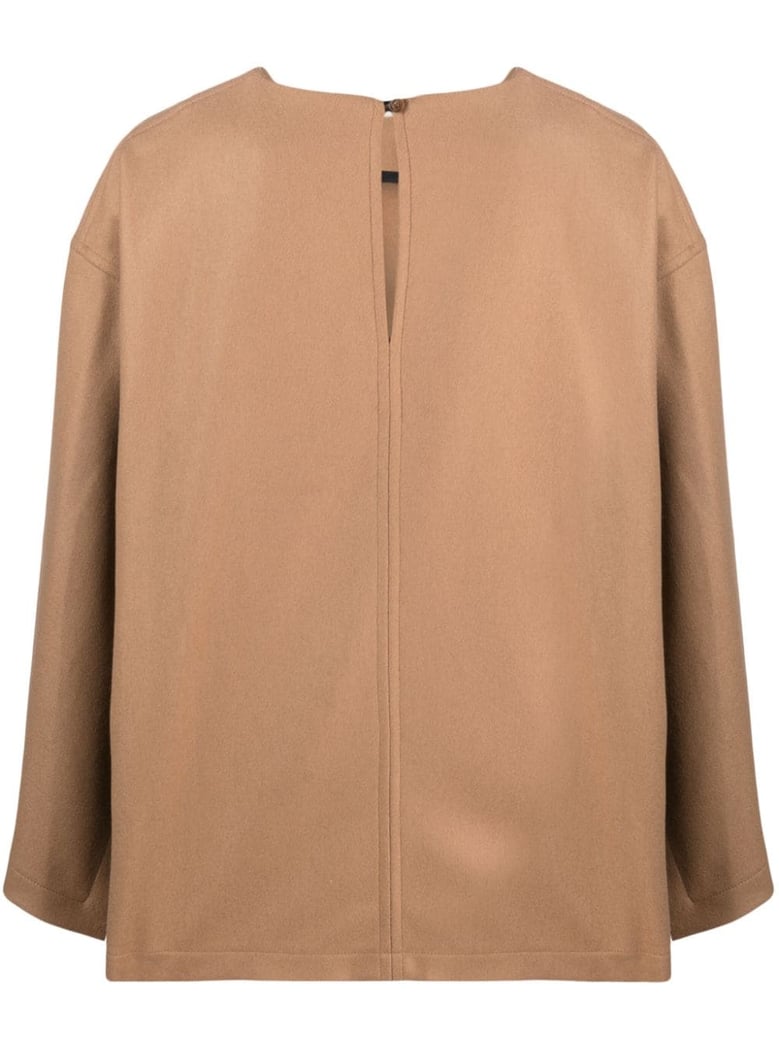 nara wool blend blouse by Selfnex