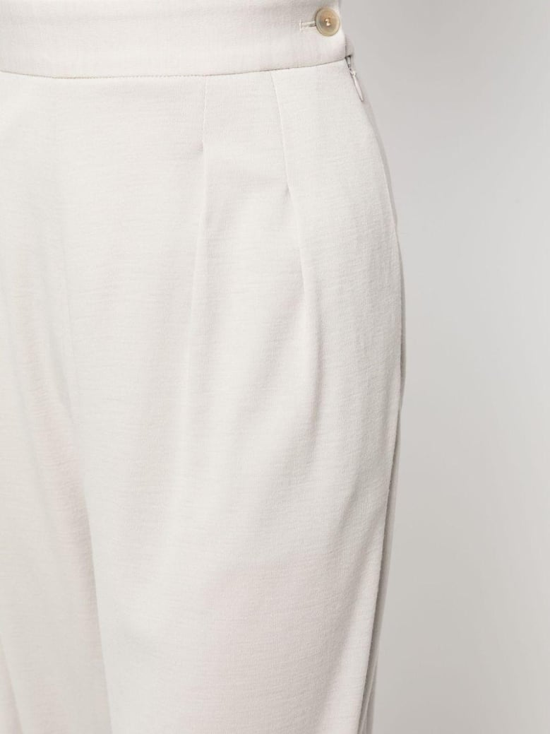 wide leg wool trousers by Selfnex
