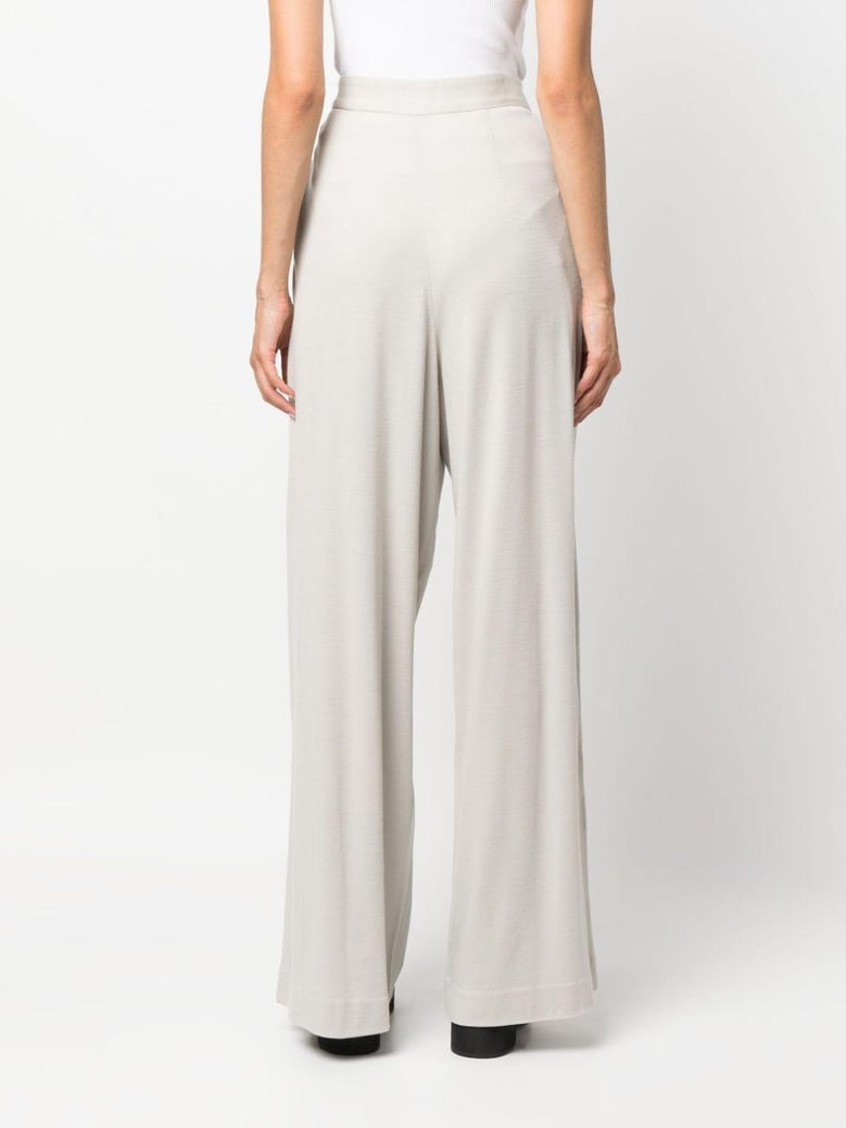 wide leg wool trousers by Selfnex