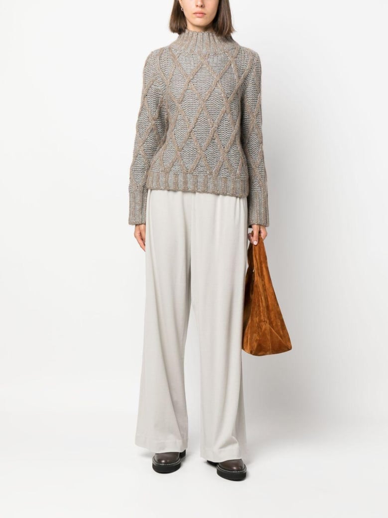 wide leg wool trousers by Selfnex