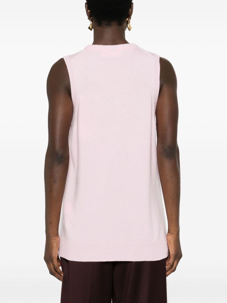 v-necked wool vest by Selfnex