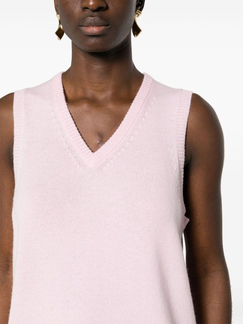 v-necked wool vest by Selfnex