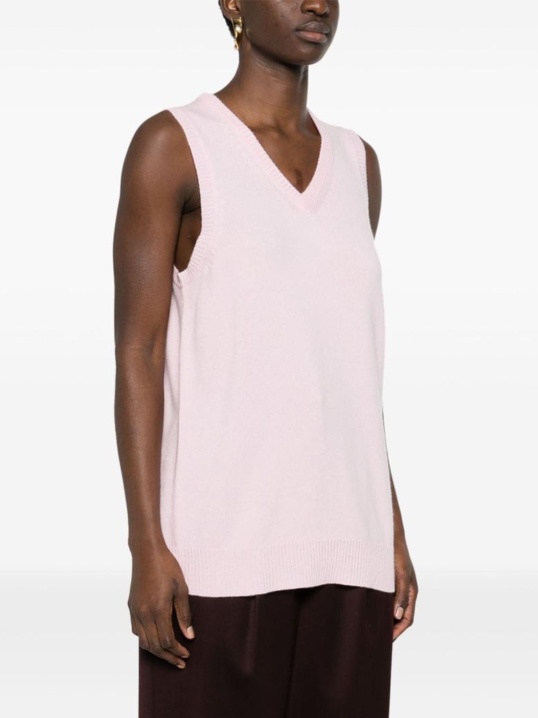 v-necked wool vest by Selfnex