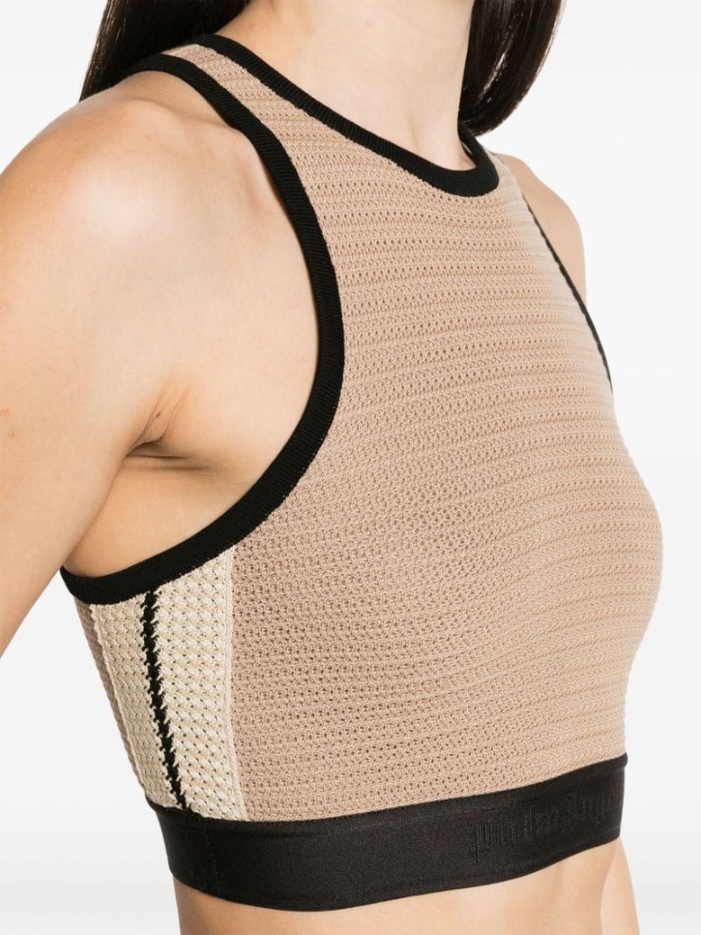 knitted cropped top by Selfnex