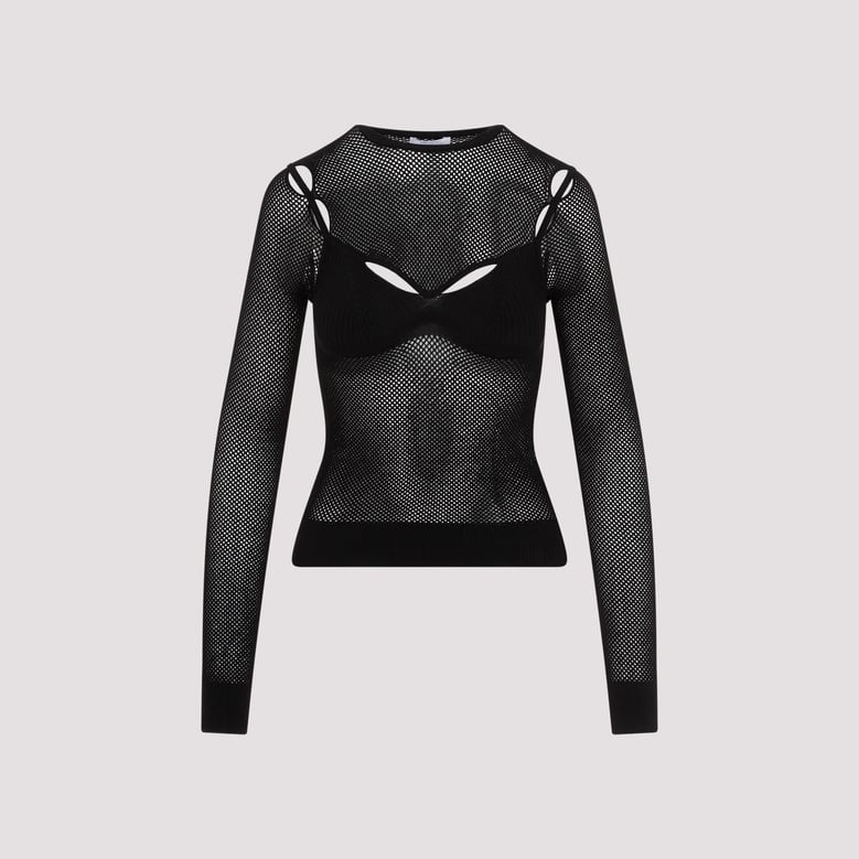 net arrow bralette top by Selfnex