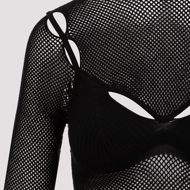 net arrow bralette top by Selfnex