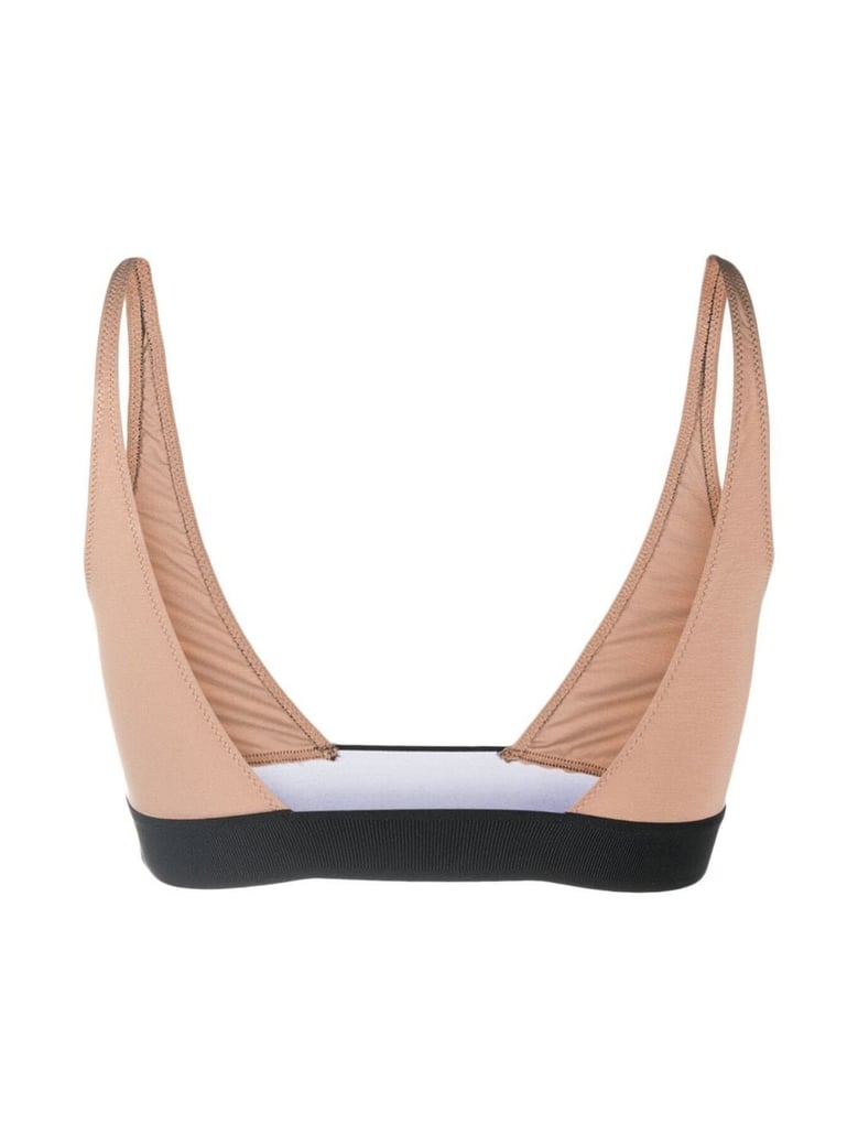 logo trim stretch bralette by Selfnex