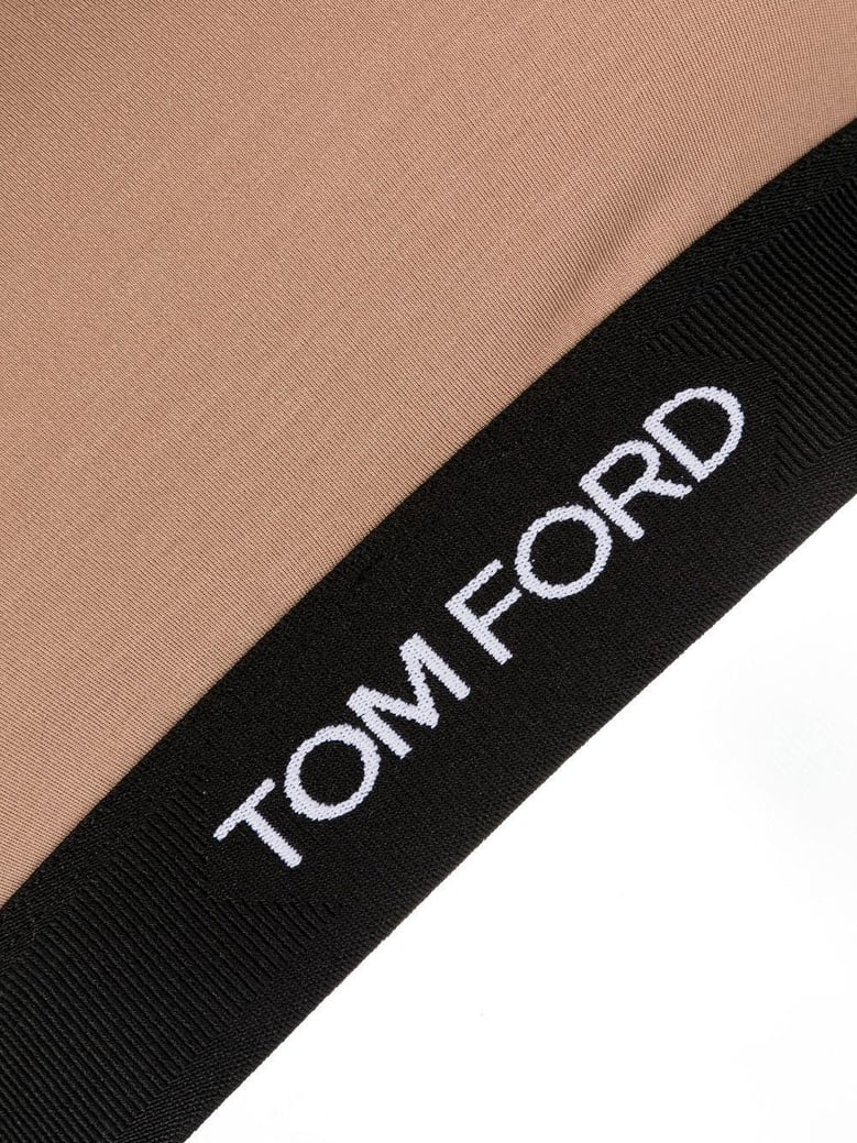 logo trim stretch bralette by Selfnex
