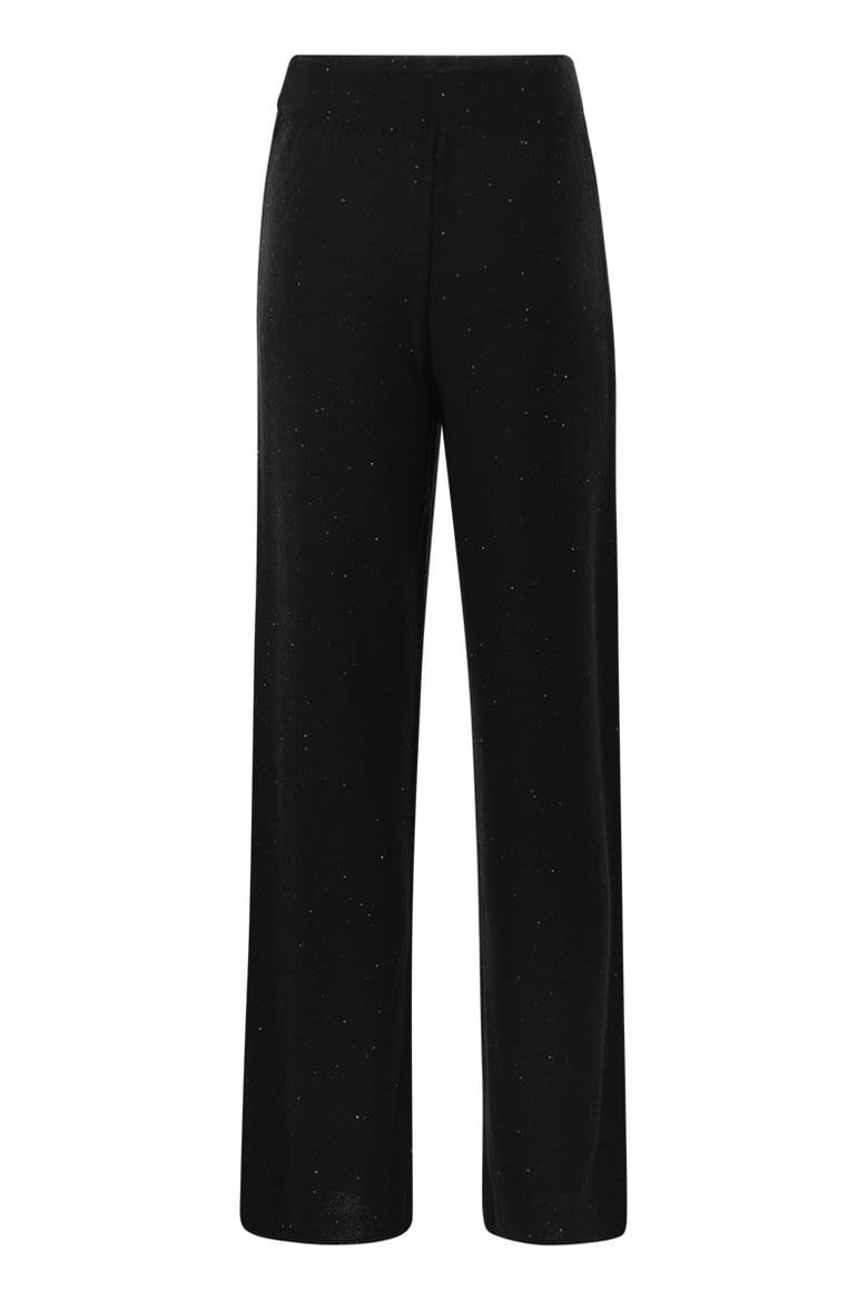 cotton and linen trousers with micro sequins by Selfnex