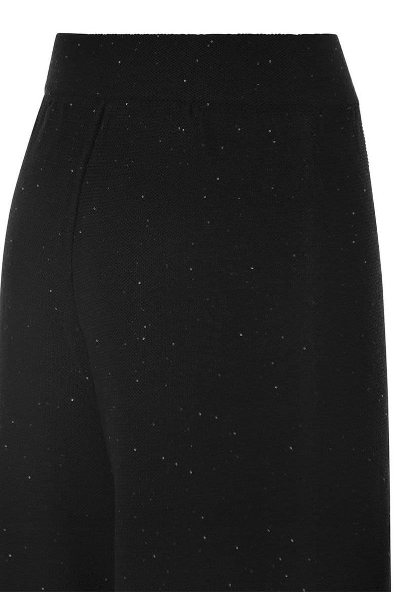cotton and linen trousers with micro sequins by Selfnex