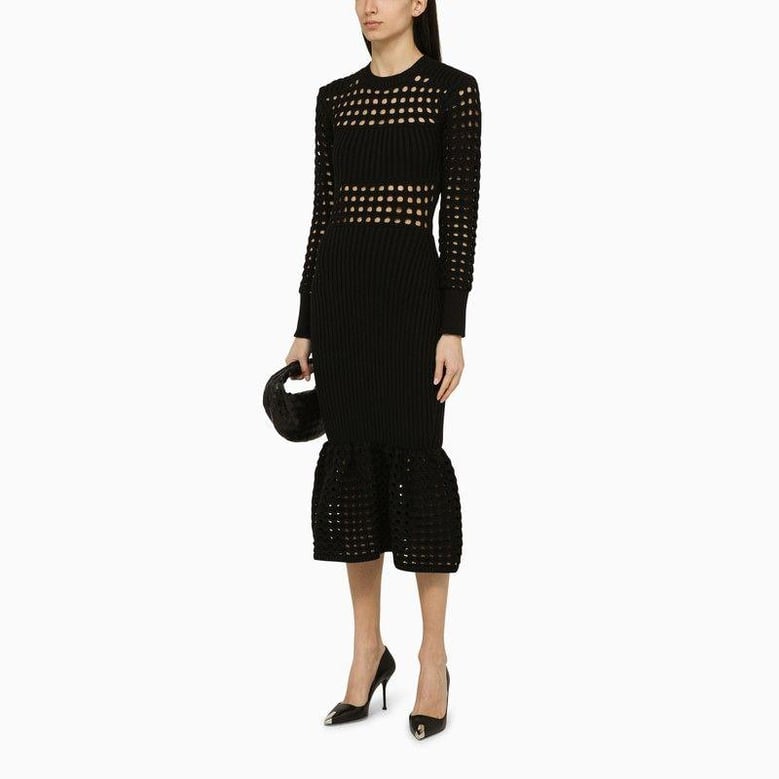 ribbed knit midi dress by Selfnex
