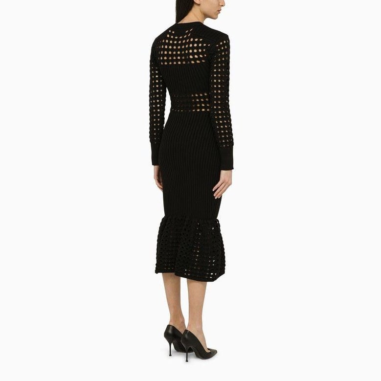 ribbed knit midi dress by Selfnex