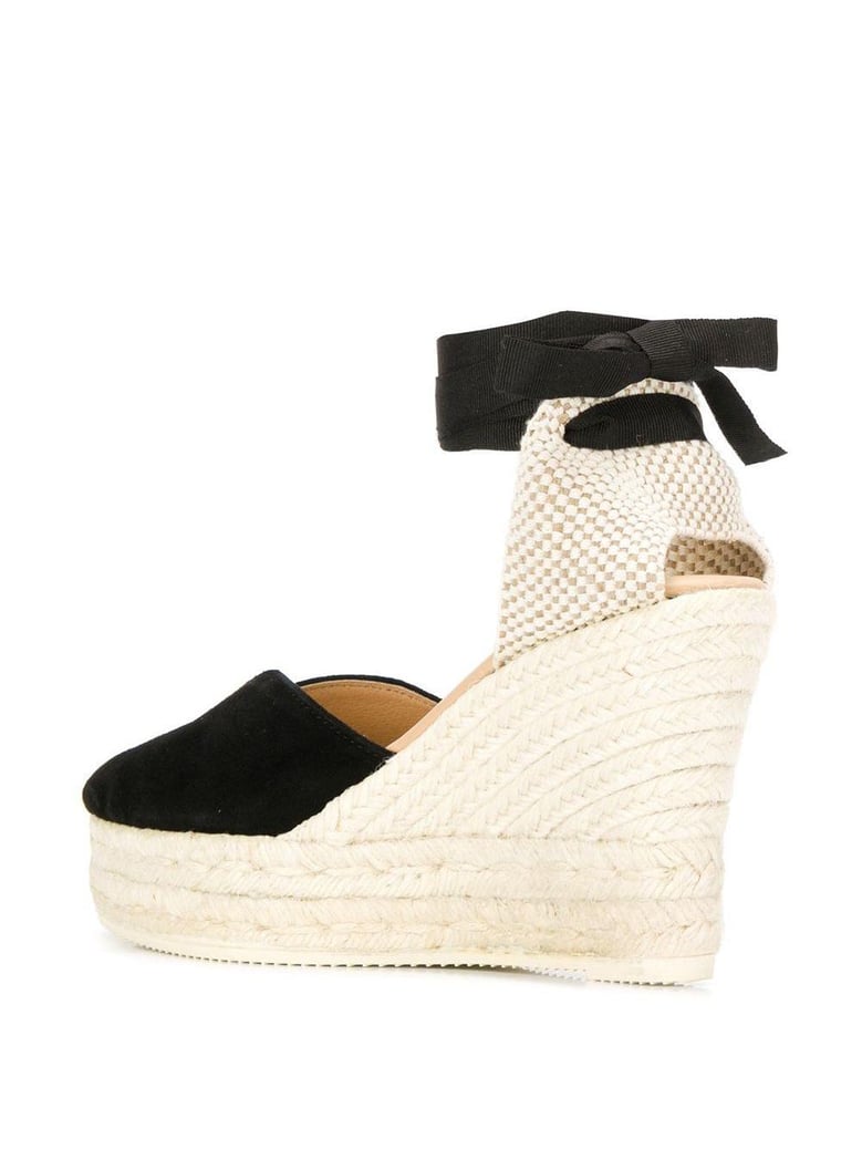 hamptons suede heart-shaped wedge espadrilles by Selfnex