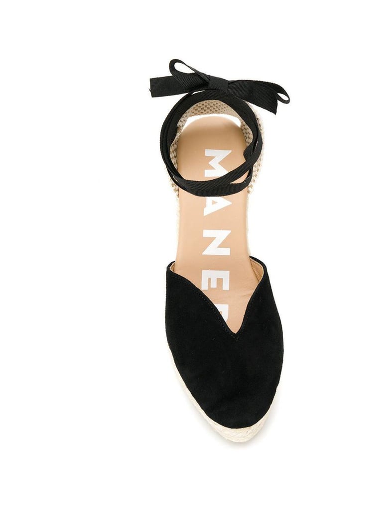 hamptons suede heart-shaped wedge espadrilles by Selfnex