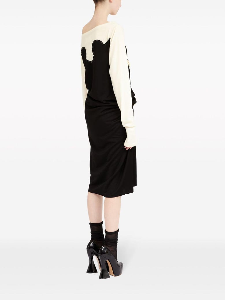 cotton blend midi dress by Selfnex