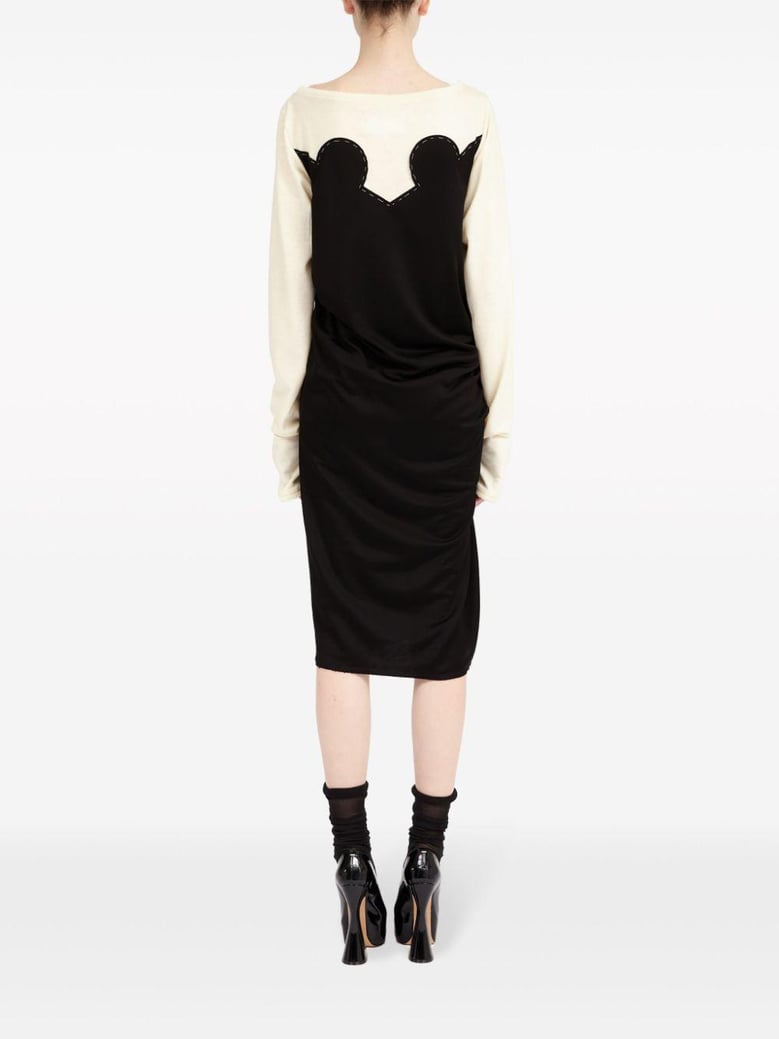cotton blend midi dress by Selfnex