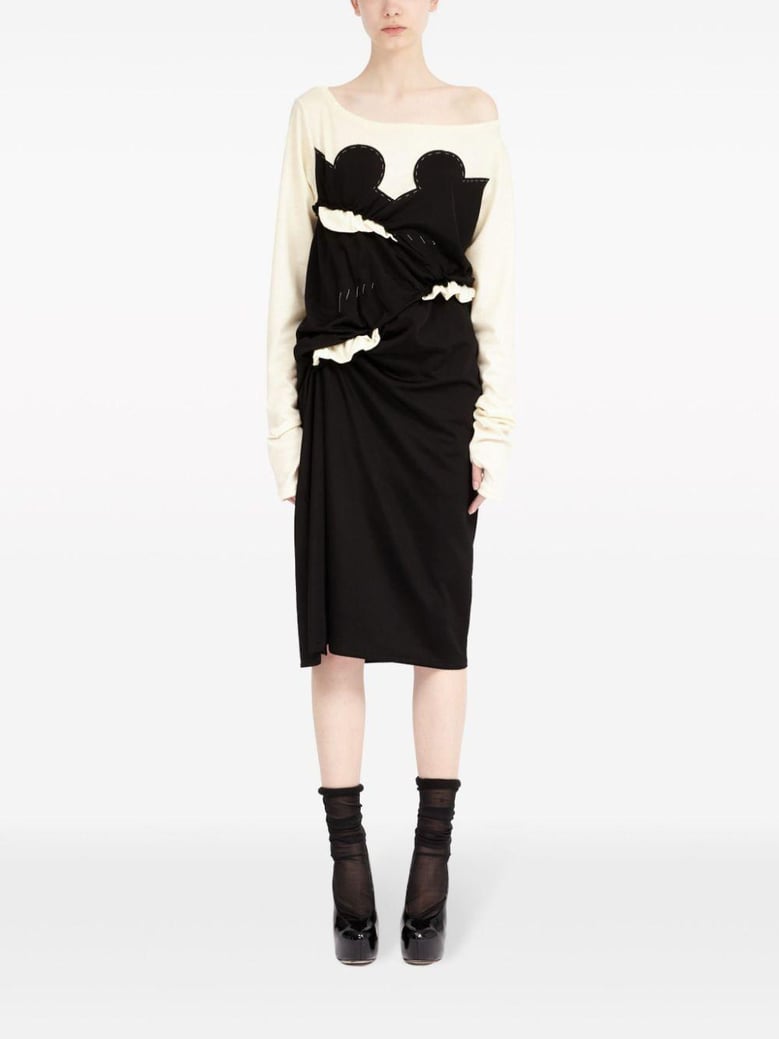 cotton blend midi dress by Selfnex