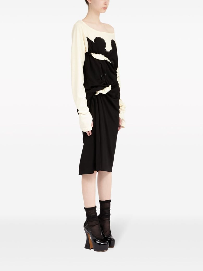cotton blend midi dress by Selfnex
