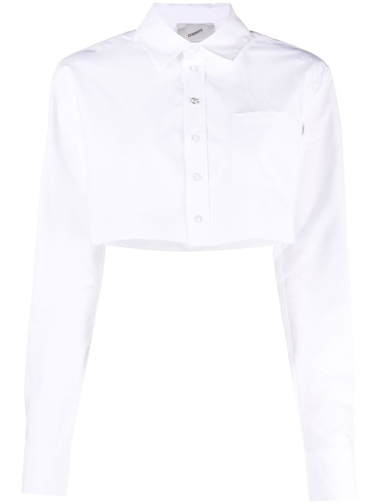 cotton cropped shirt by Selfnex