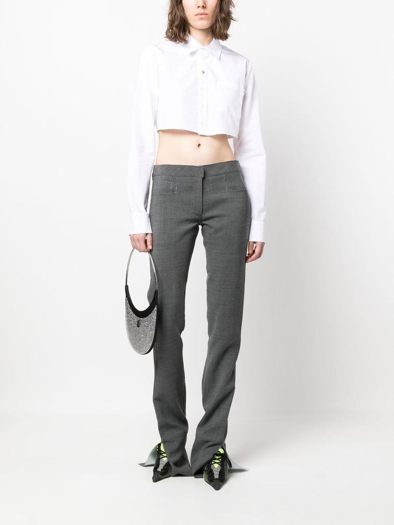 cotton cropped shirt by Selfnex