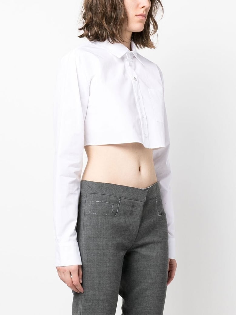 cotton cropped shirt by Selfnex