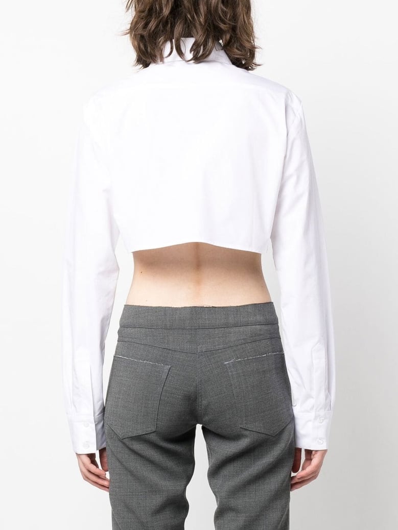 cotton cropped shirt by Selfnex