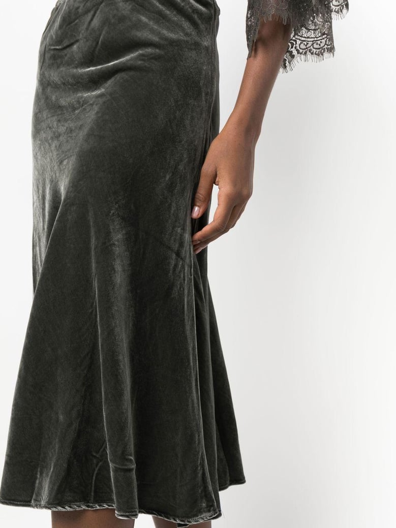 velvet long skirt by Selfnex