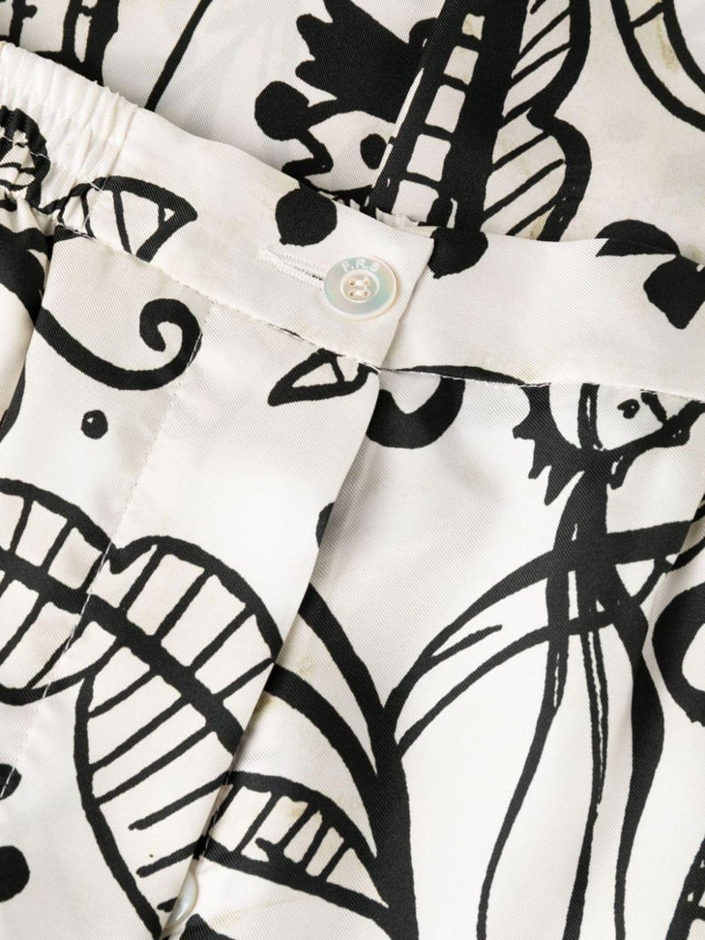 printed silk trousers by Selfnex