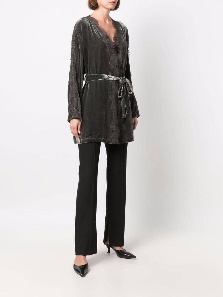 velvet long duster by Selfnex