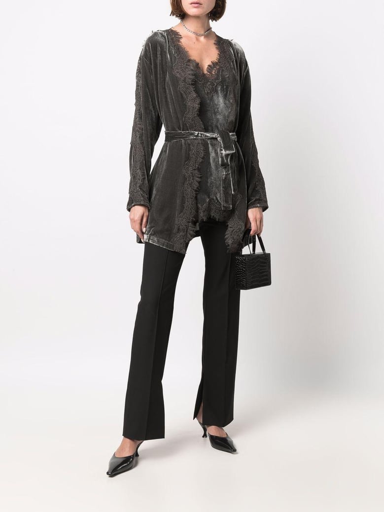 velvet long duster by Selfnex