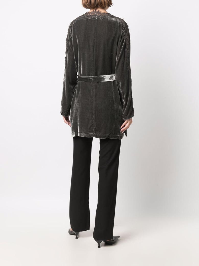 velvet long duster by Selfnex
