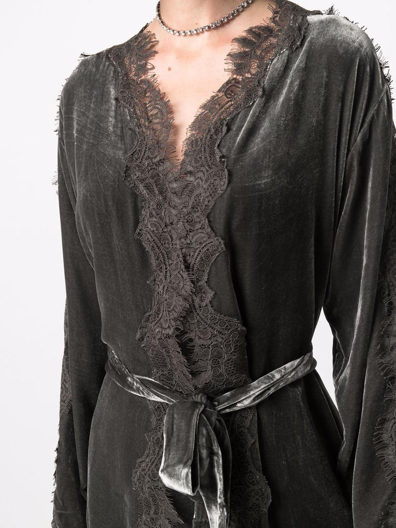 velvet long duster by Selfnex