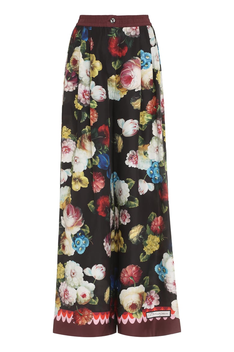 printed silk pants by Selfnex