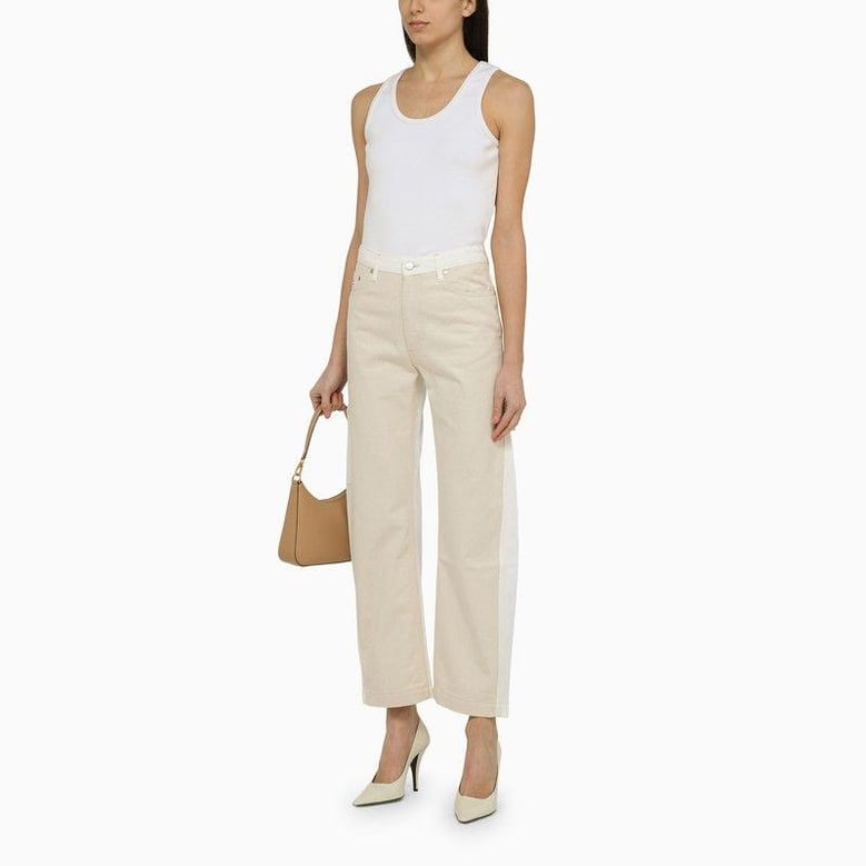 banana leg utility jeans by Selfnex