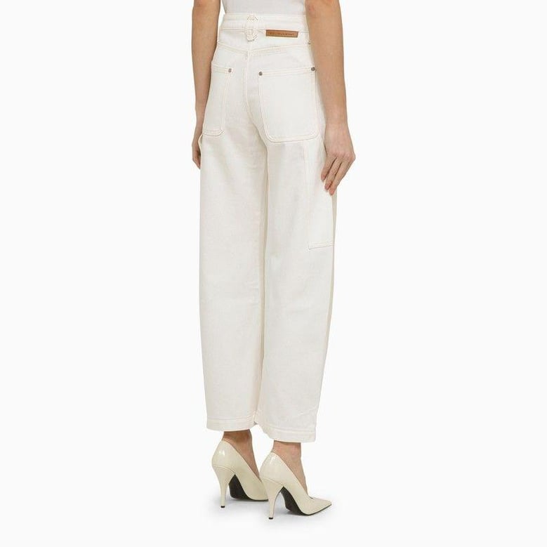 banana leg utility jeans by Selfnex