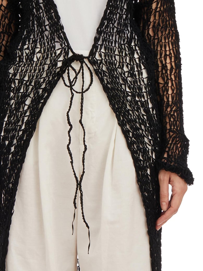 cardigan lungo in cotone by Selfnex