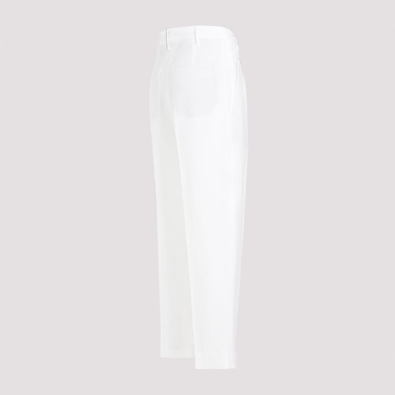 slouchy trousers in viscose and linen fluid twill with moniline by Selfnex