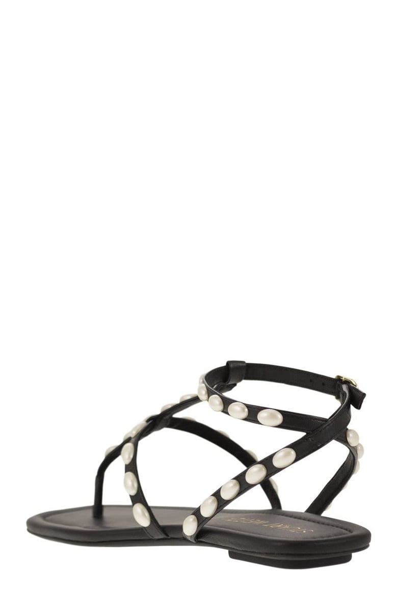 pearlita - thong sandal with pearls by Selfnex