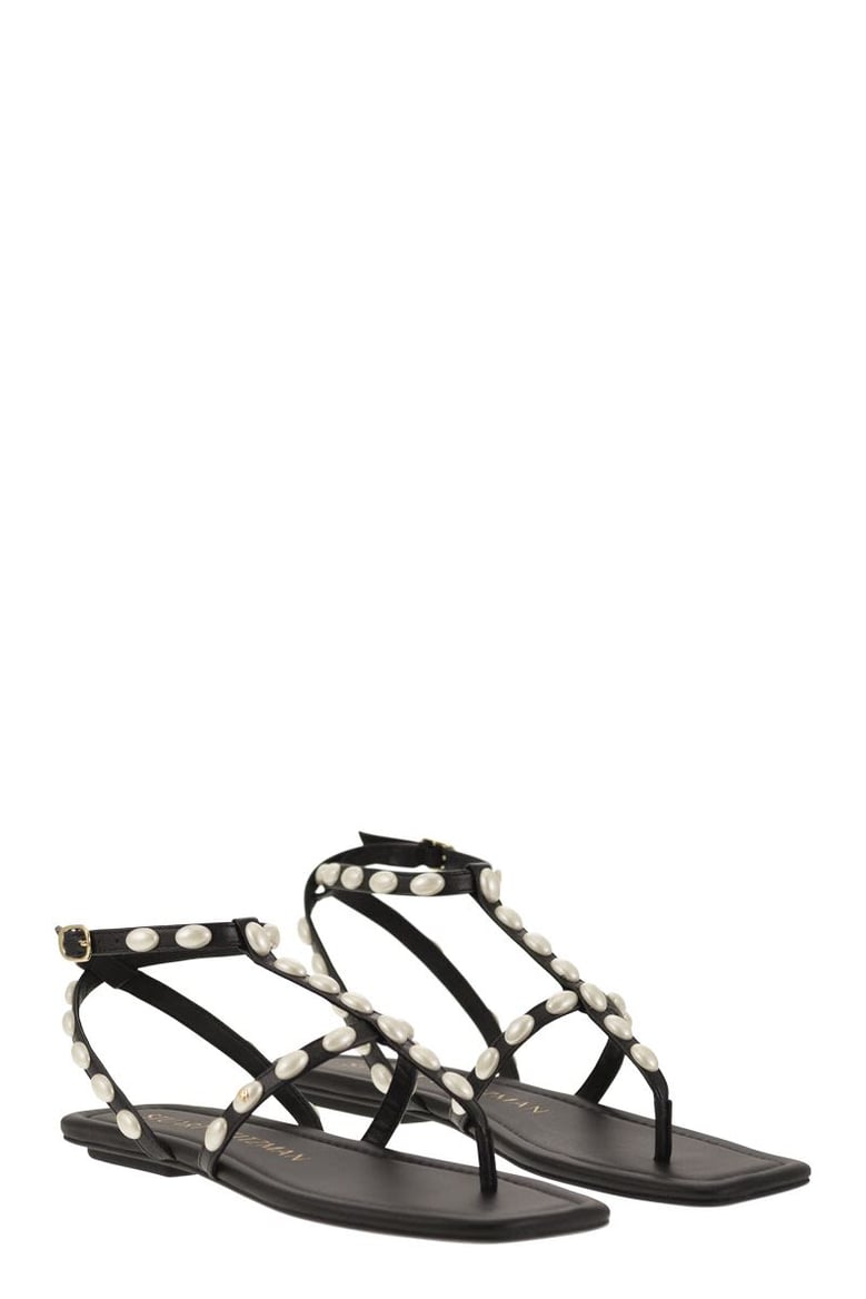 pearlita - thong sandal with pearls by Selfnex