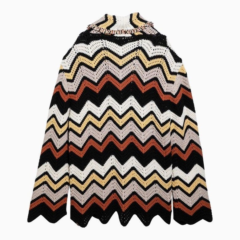 cardigan in crochet zig zag multicolore by Selfnex