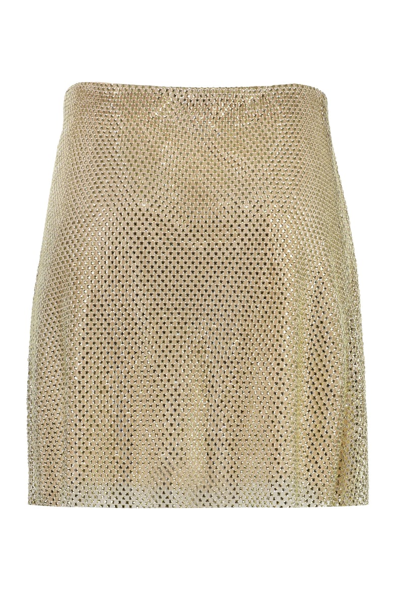 rhinestone mini-skirt by Selfnex