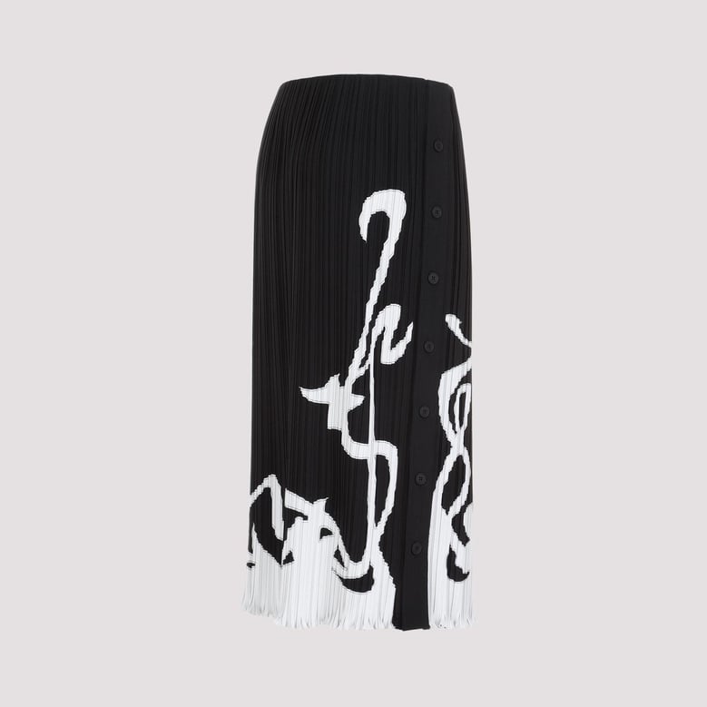 pleated long skirt by Selfnex